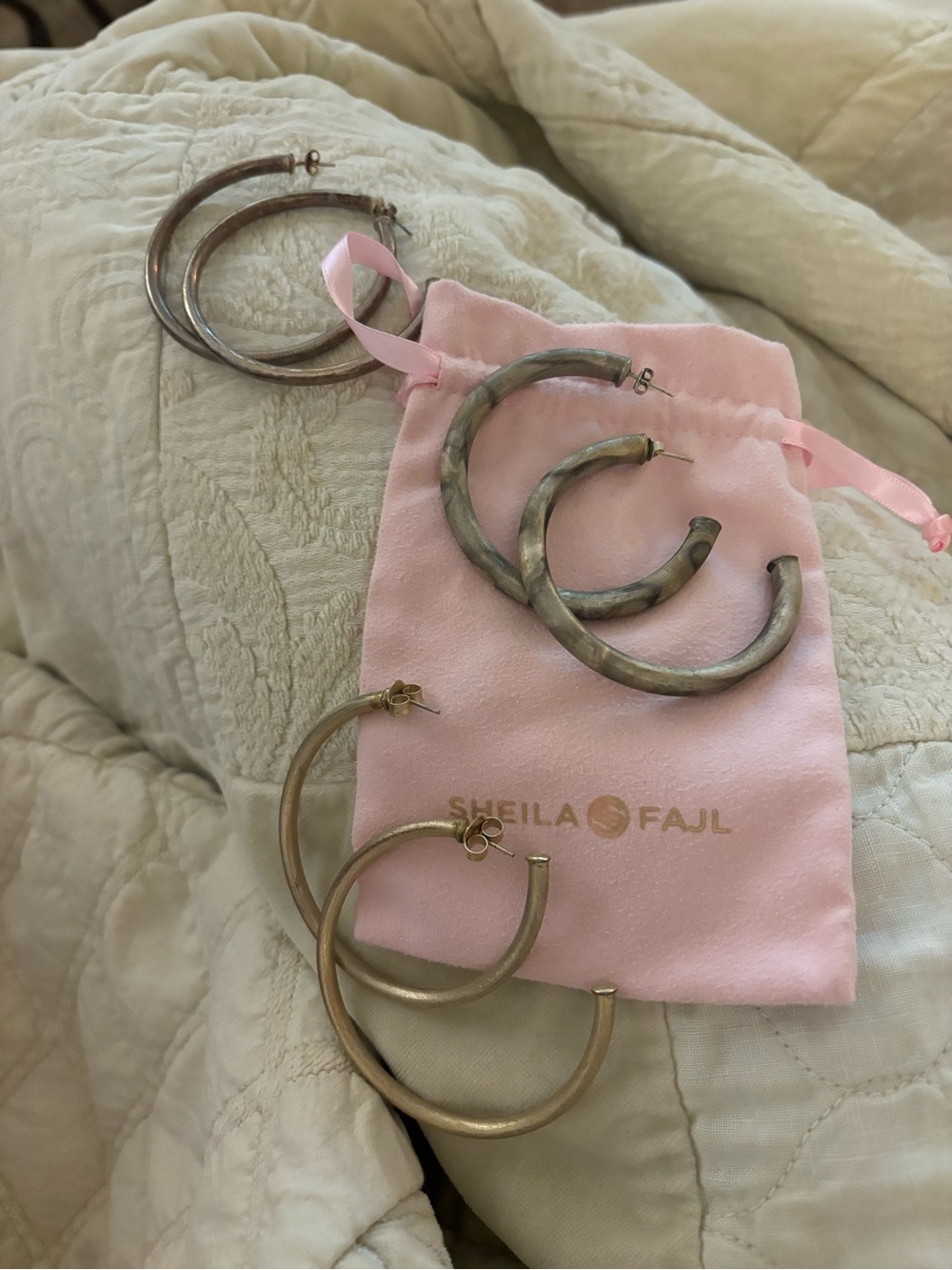 3 Pair Set of Sheila Fajl Earrings